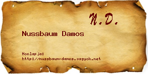 Nussbaum Damos névjegykártya